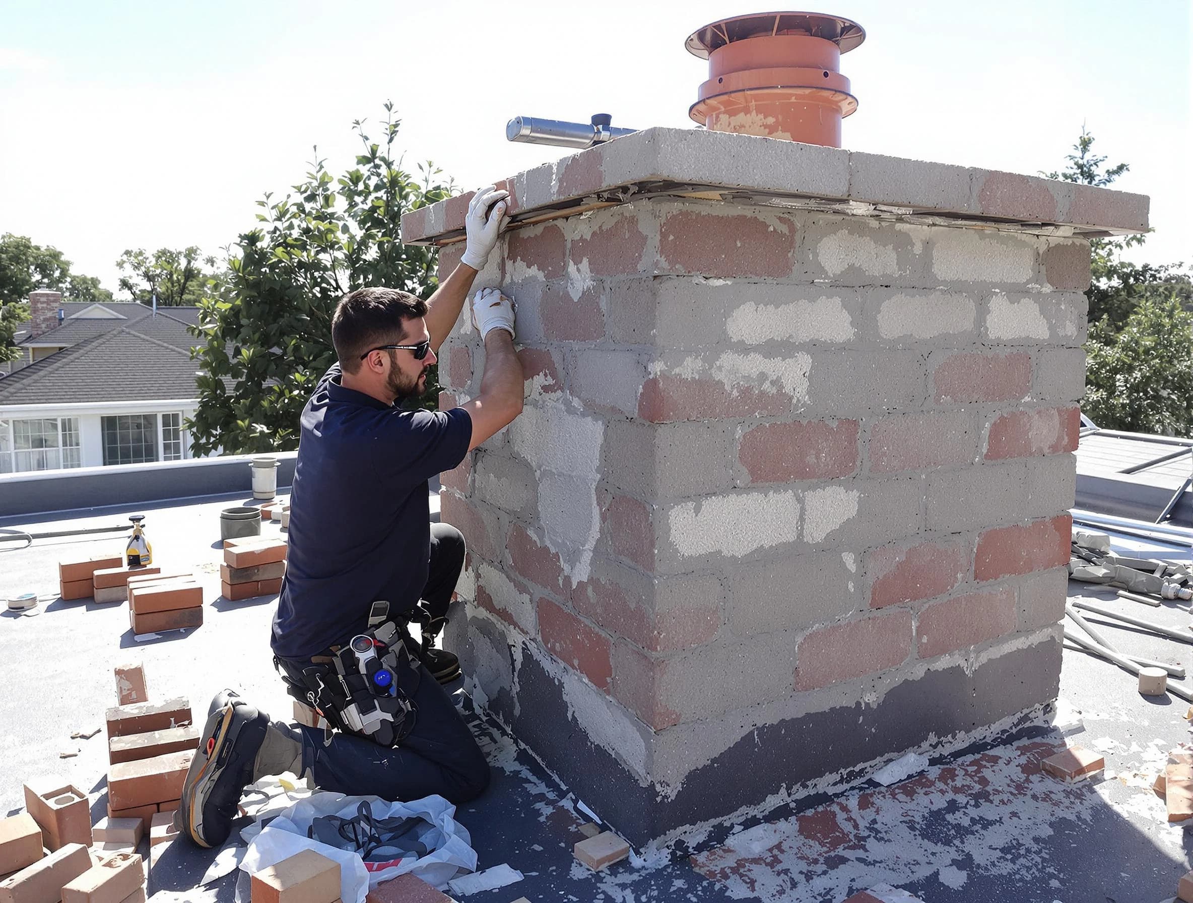 Advanced chimney repair process by Englewood Chimney Sweep in Englewood, CO