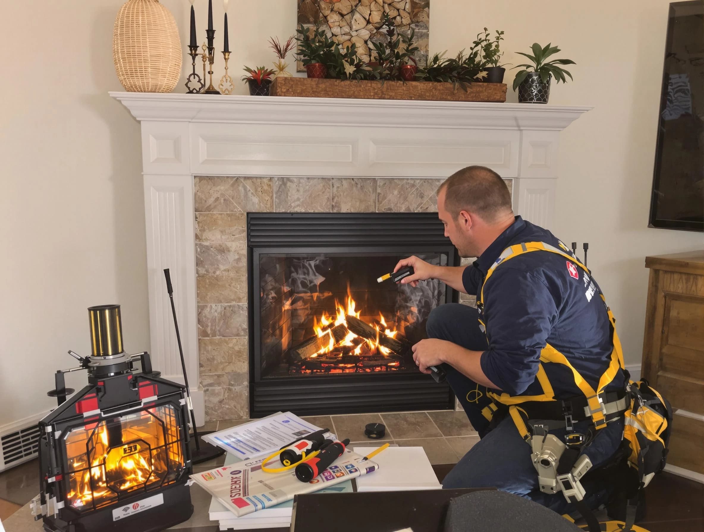 Safety-focused fireplace inspection by Englewood Chimney Sweep in Englewood, CO
