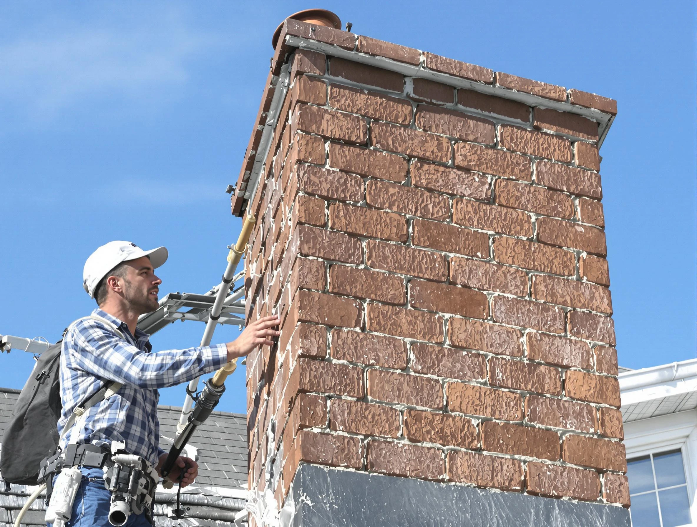 Brickwork for a chimney rebuild by Englewood Chimney Sweep in Englewood, CO
