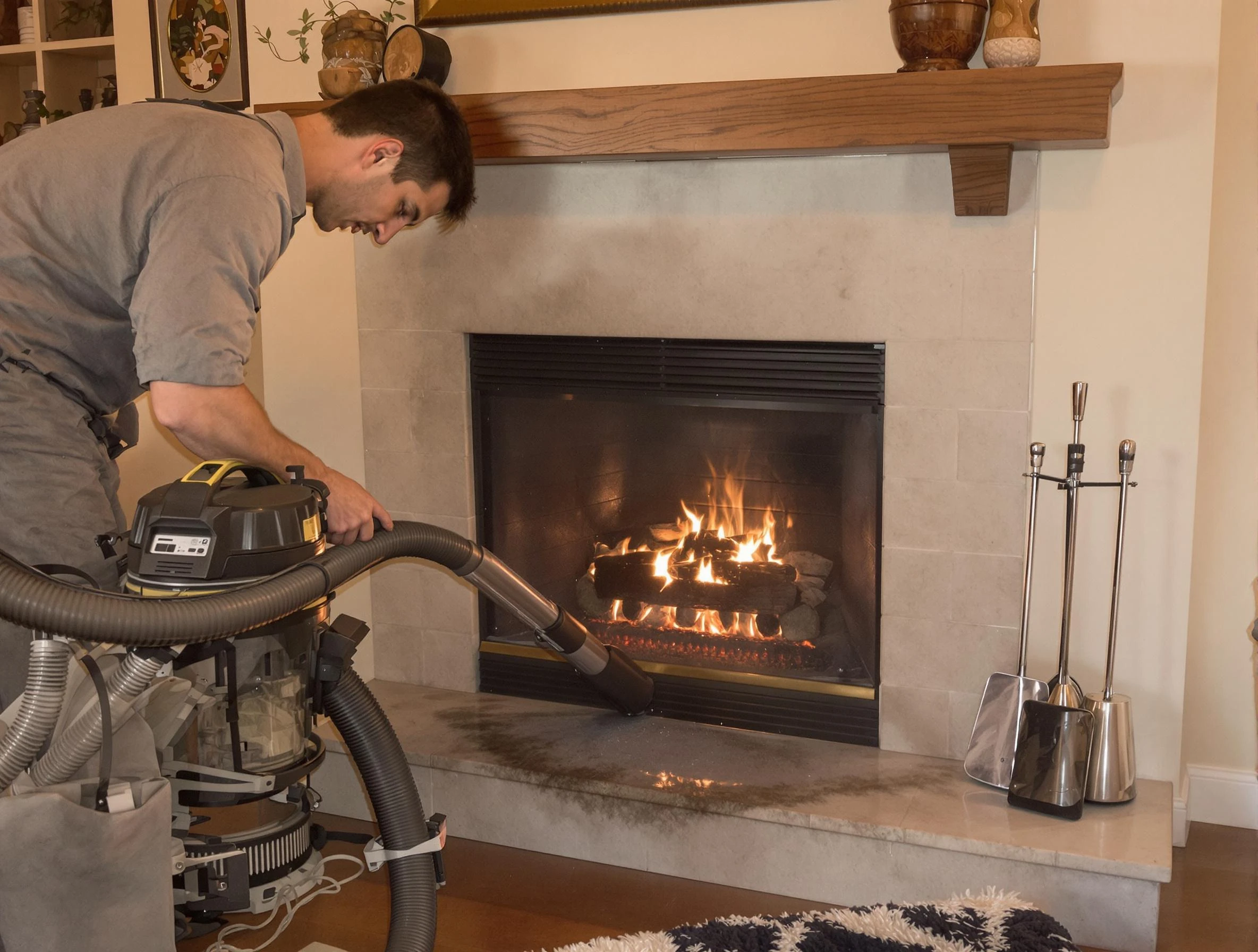 Routine fireplace upkeep by Englewood Chimney Sweep in Englewood, CO